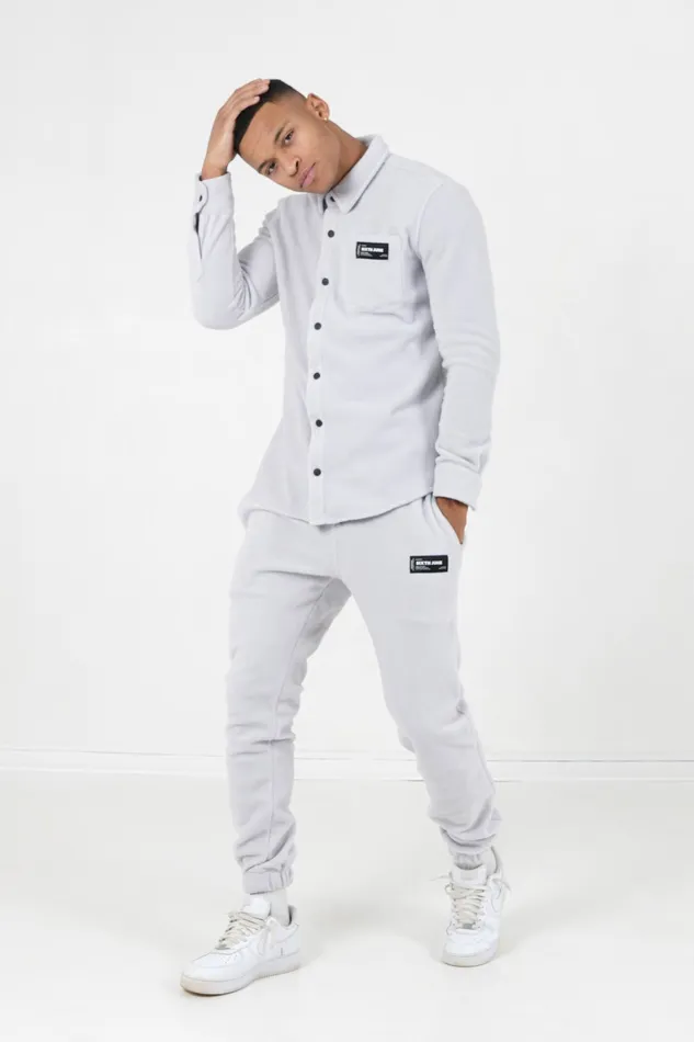 Men Sixth June Paris Tops Fleece Pocket Shirt Grey Men Sixth June Paris Tops Fleece Pocket Shirt Grey