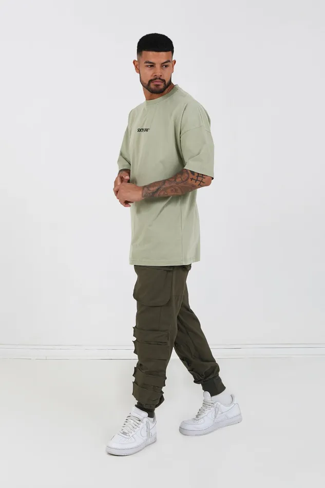 Men Sixth June Paris Tops Large Logo Tshirt Green Men Sixth June Paris Tops Large Logo Tshirt Green