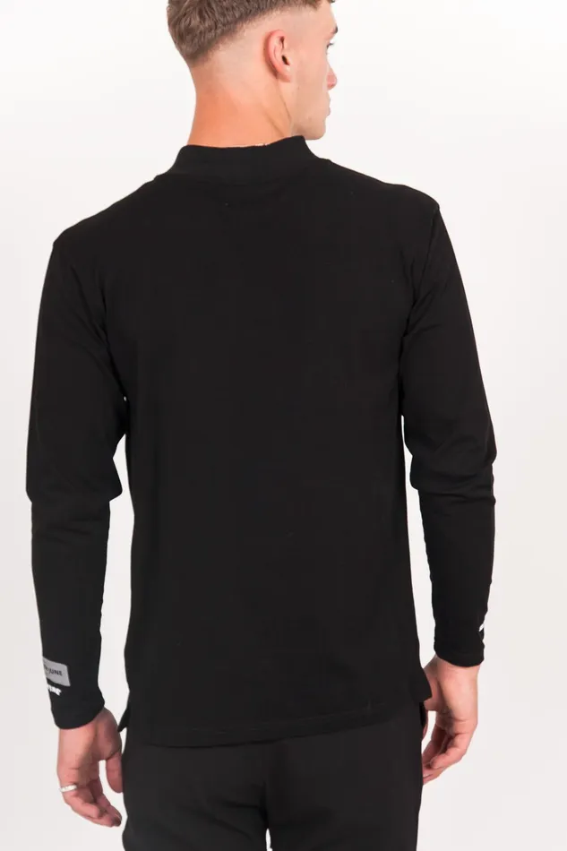 Men Sixth June Paris Tops Logo High Collar Tshirt Black Men Sixth June Paris Tops Logo High Collar Tshirt Black