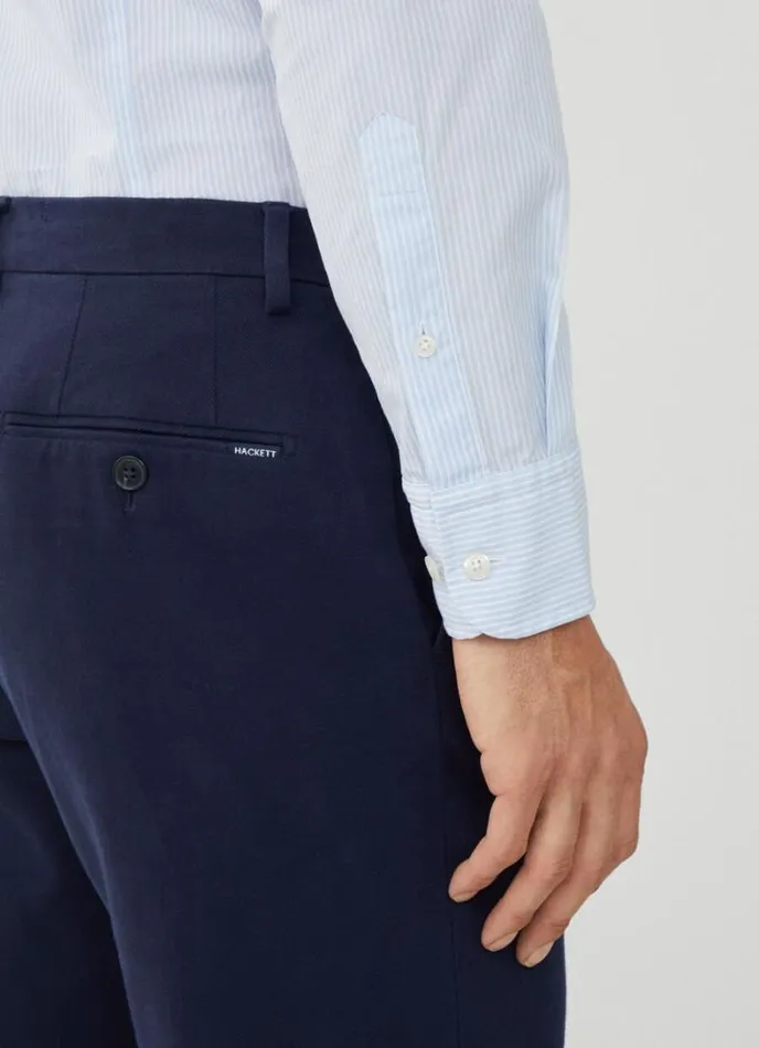 Men Slim Fit Fine Stripe Shirt Bluewhite Hackett London Shirts