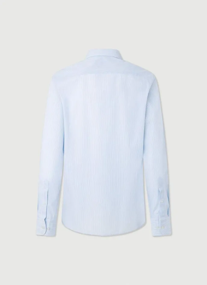 Men Slim Fit Fine Stripe Shirt Bluewhite Hackett London Shirts