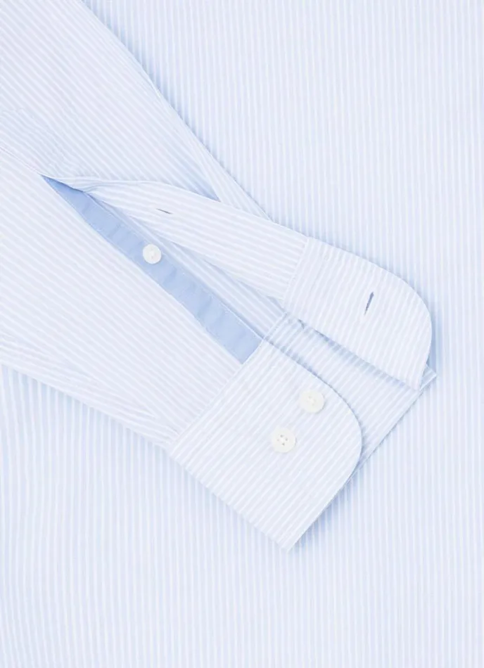 Men Slim Fit Fine Stripe Shirt Bluewhite Hackett London Shirts