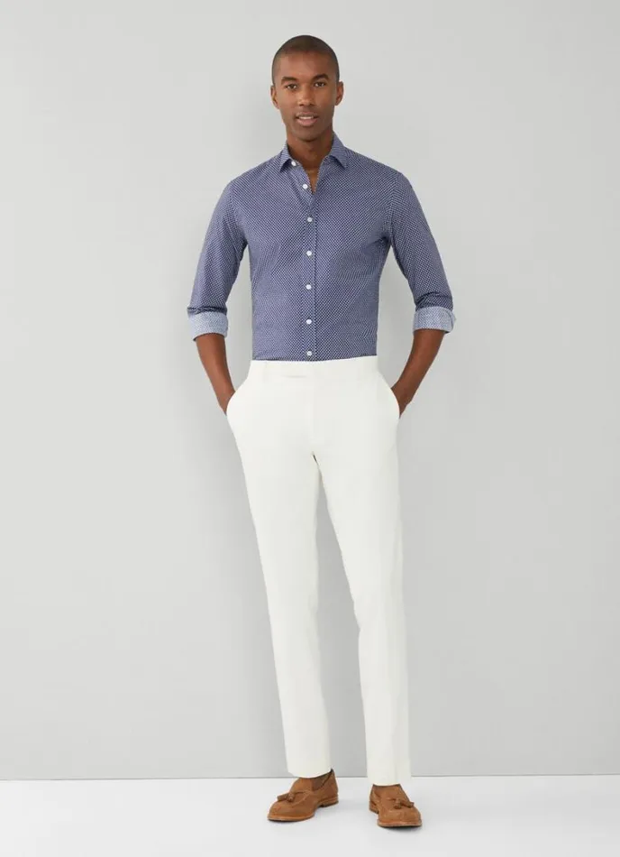 Men Slim Fit Floral Shirt Navy Hackett London Shirts