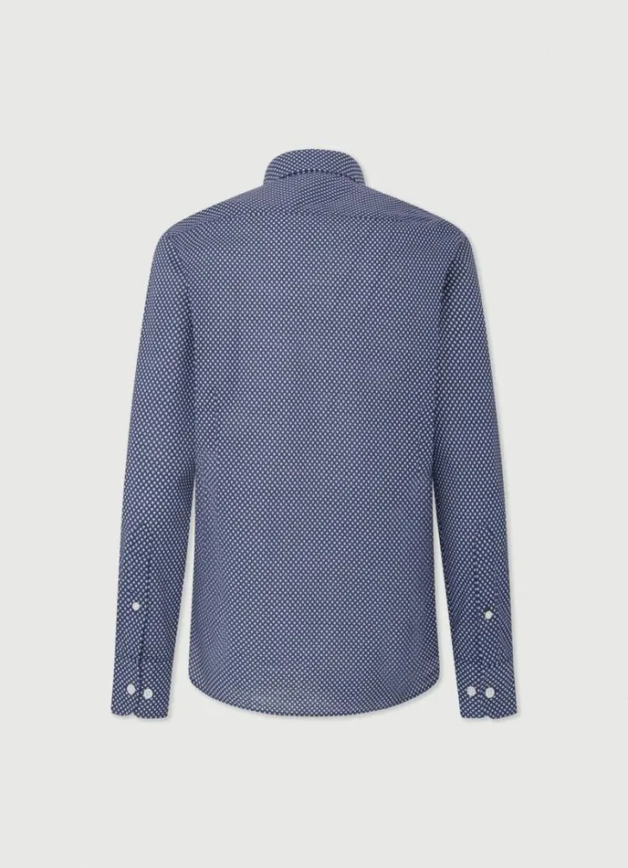Men Slim Fit Floral Shirt Navy Hackett London Shirts