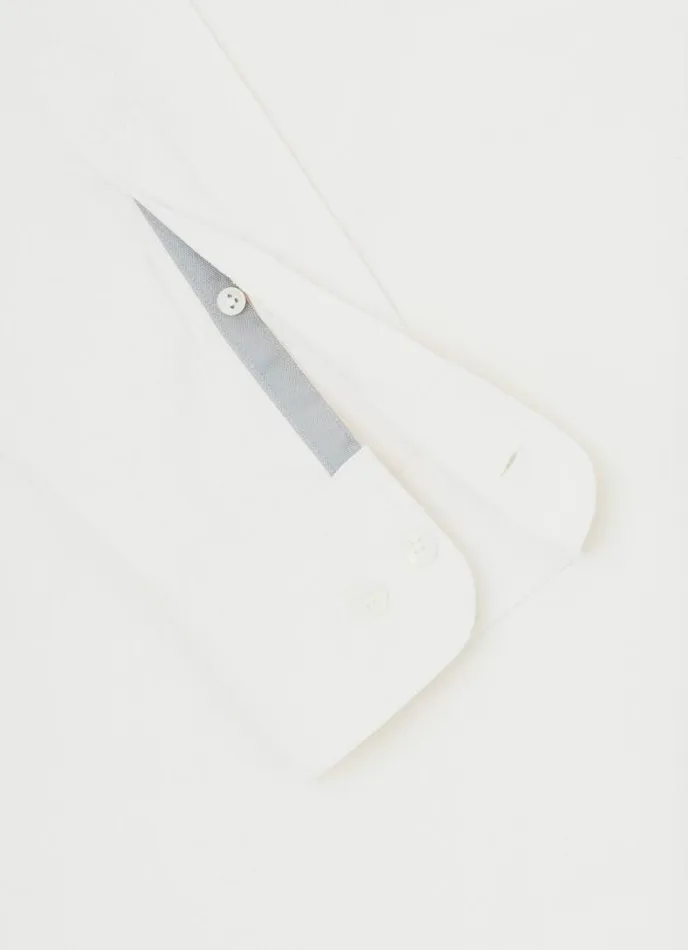 Men Slim Fit Herringbone Shirt White Hackett London Shirts