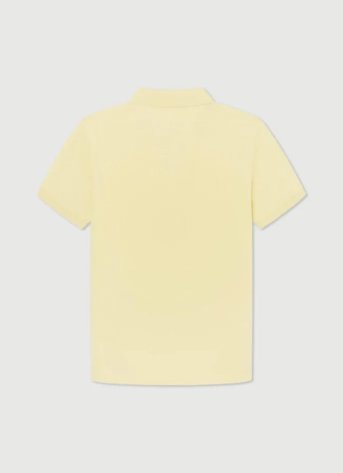 Men Slim Fit Pique Polo Shirt Soft Yellow Hackett London Polo Shirts