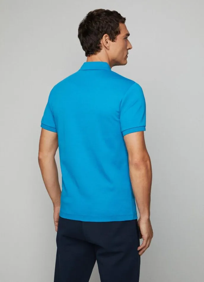 Men Slim Fit Stretch Polo Shirt Hypa Blue Hackett London Polo Shirts