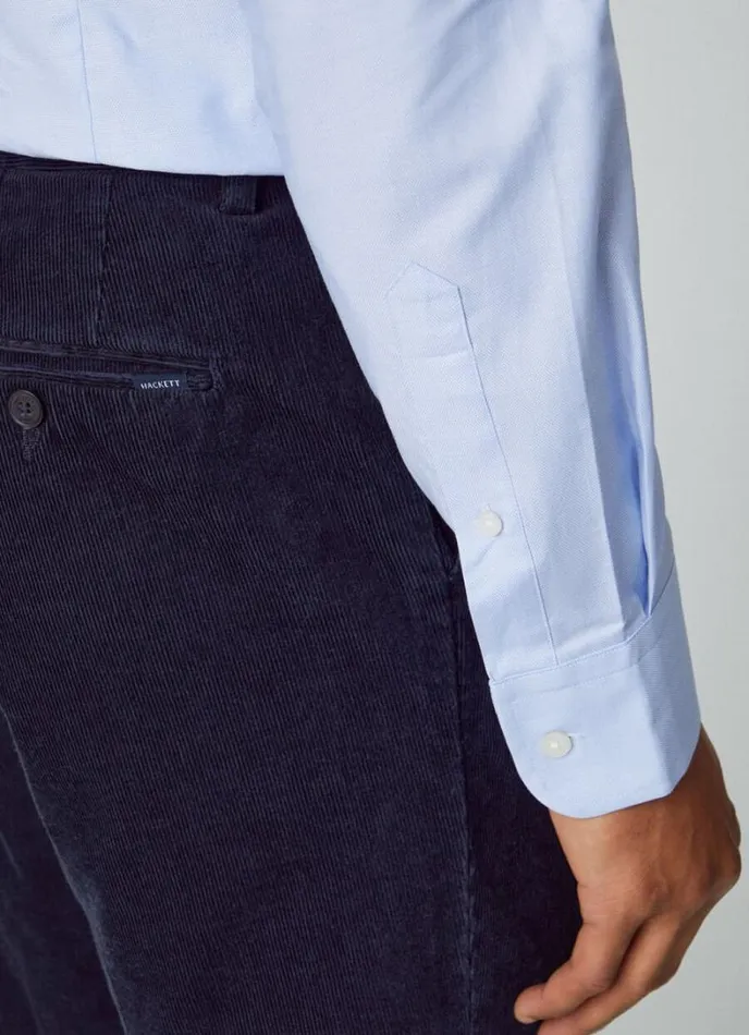 Men Slim Fit Stretch Shirt Sky Blue Hackett London Shirts