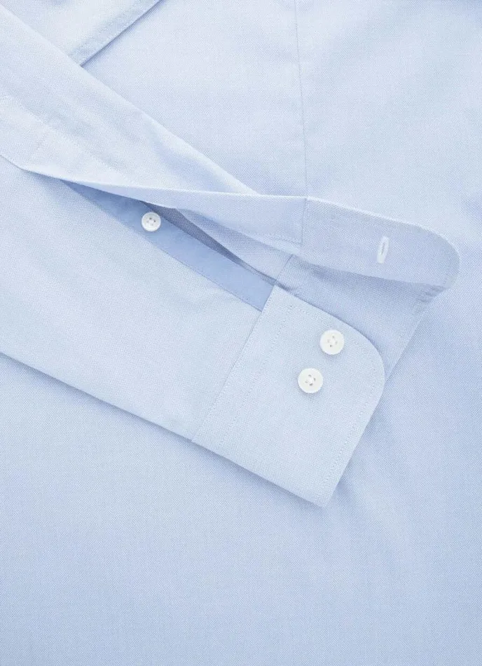 Men Slim Fit Stretch Shirt Sky Blue Hackett London Shirts
