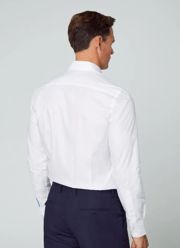Men Slim Fit Stretch Shirt White Hackett London Shirts