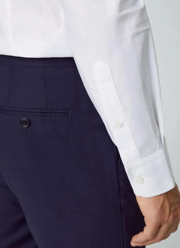 Men Slim Fit Stretch Shirt White Hackett London Shirts