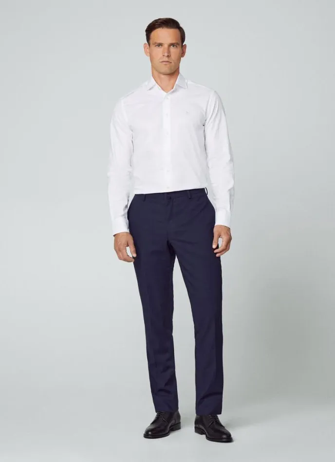 Men Slim Fit Stretch Shirt White Hackett London Shirts