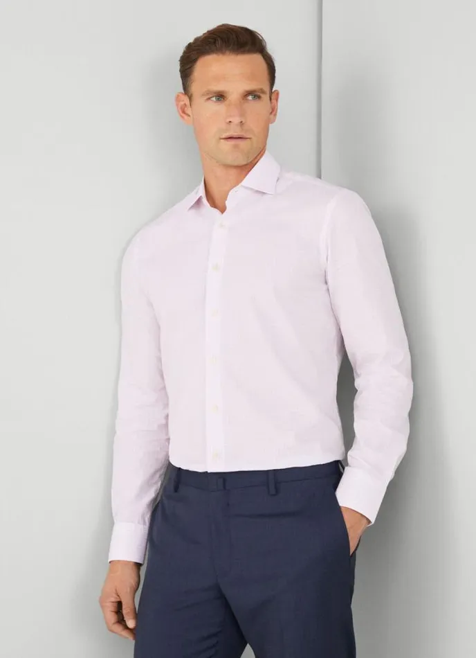 Men Slim Fit Striped Shirt Bluepink Hackett London Shirts