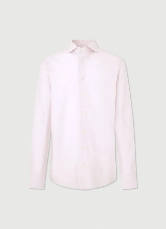 Men Slim Fit Striped Shirt Bluepink Hackett London Shirts