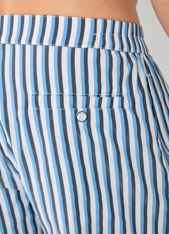 Men Striped Swim Shorts Navy Hackett London Swimwear