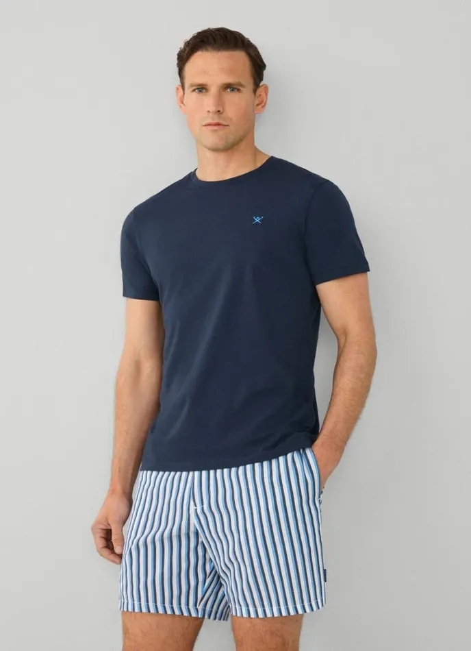 Men Striped Swim Shorts Navy Hackett London Swimwear