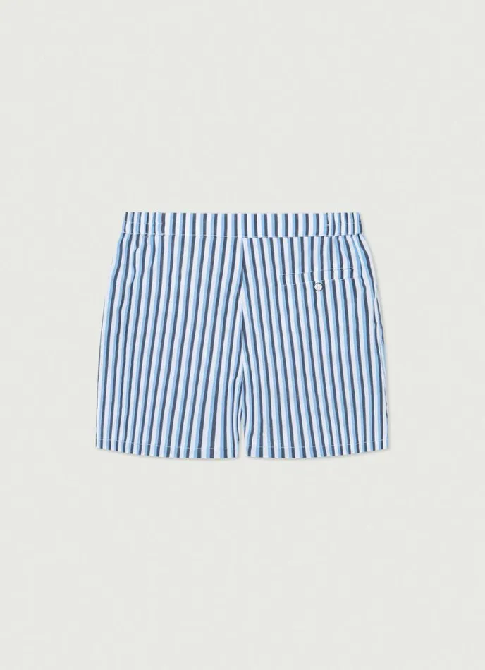 Men Striped Swim Shorts Navy Hackett London Swimwear