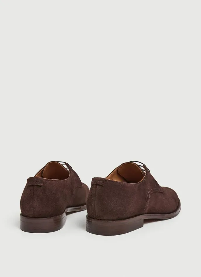 Men Suede Bluchers Chocolate Brown Hackett London Casual Shoes