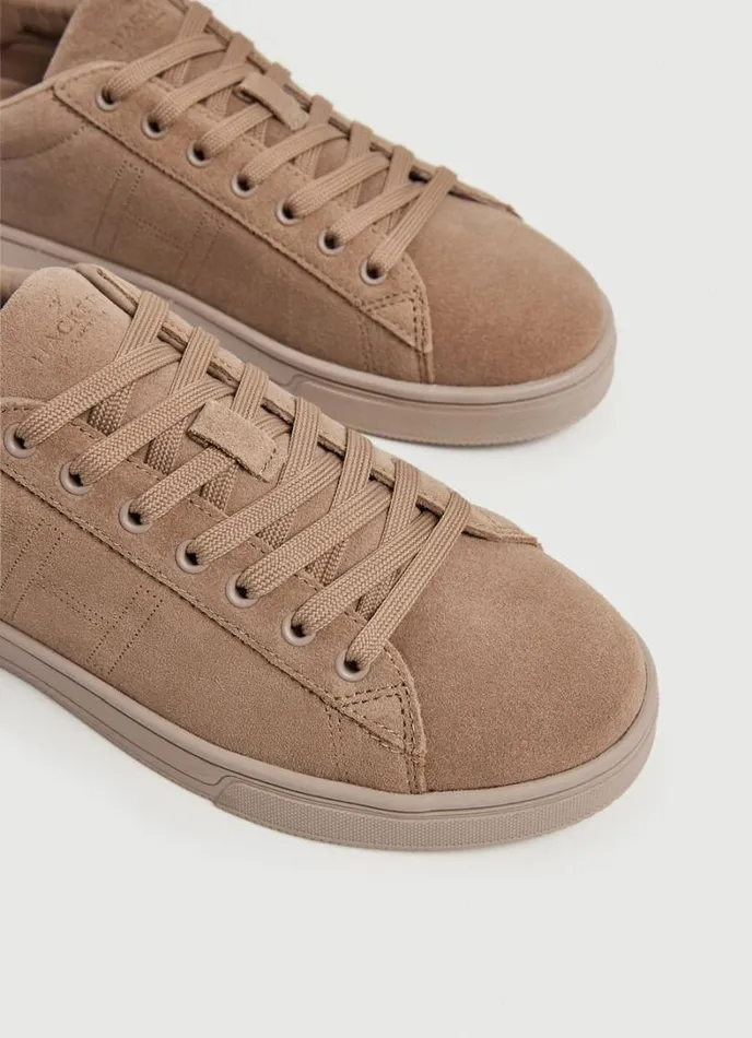 Men Suede Trainers Sand Beige Hackett London Trainers