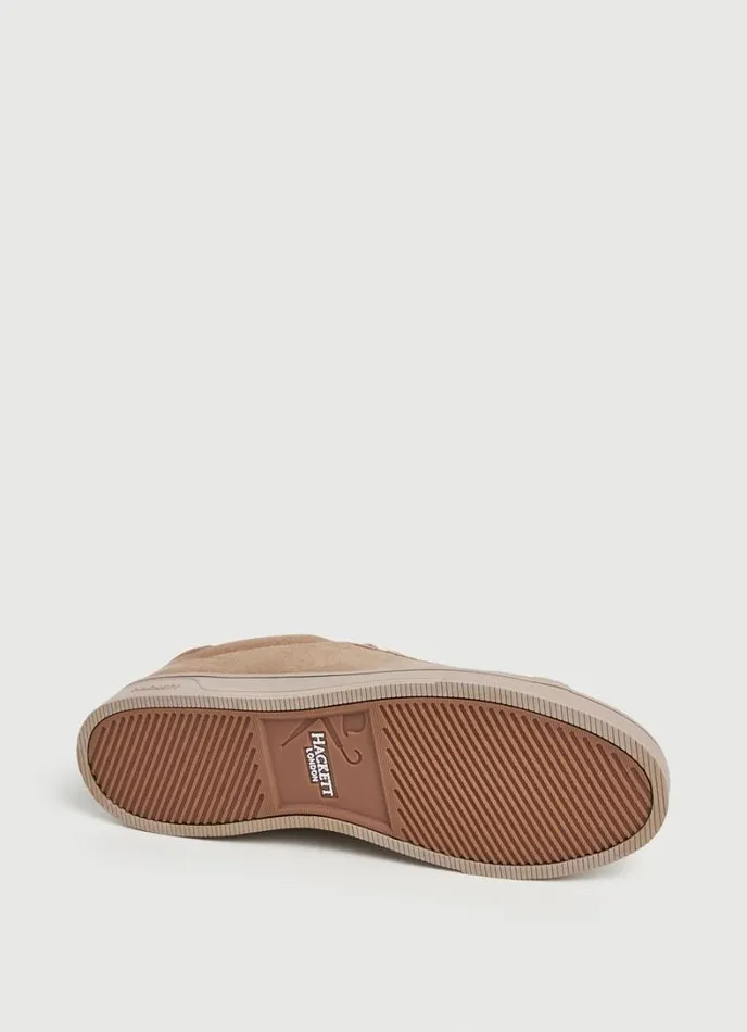 Men Suede Trainers Sand Beige Hackett London Trainers