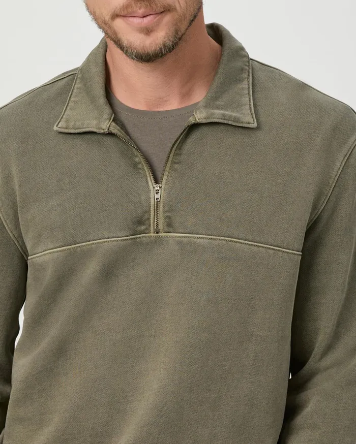 Men Sweaters and Sweatshirts PAIGE Davion Quarter Zip Pullover 8211 Vintage White Sage Men Sweaters and Sweatshirts PAIGE Davion Quarter Zip Pullover 8211 Vintage White Sage