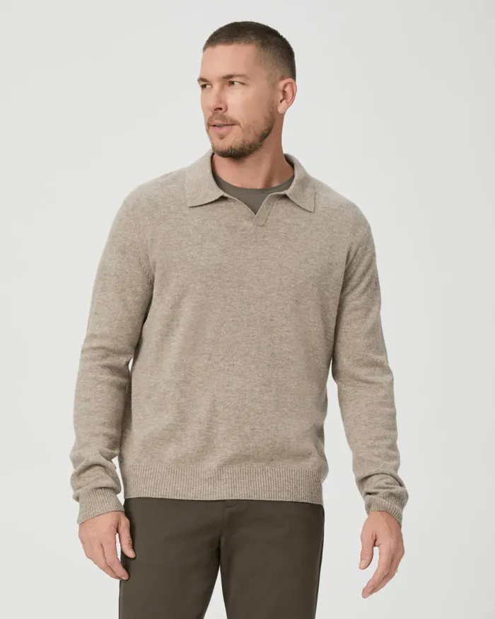Men Sweaters and Sweatshirts PAIGE Dunlap Sweater 8211 Rice Flower