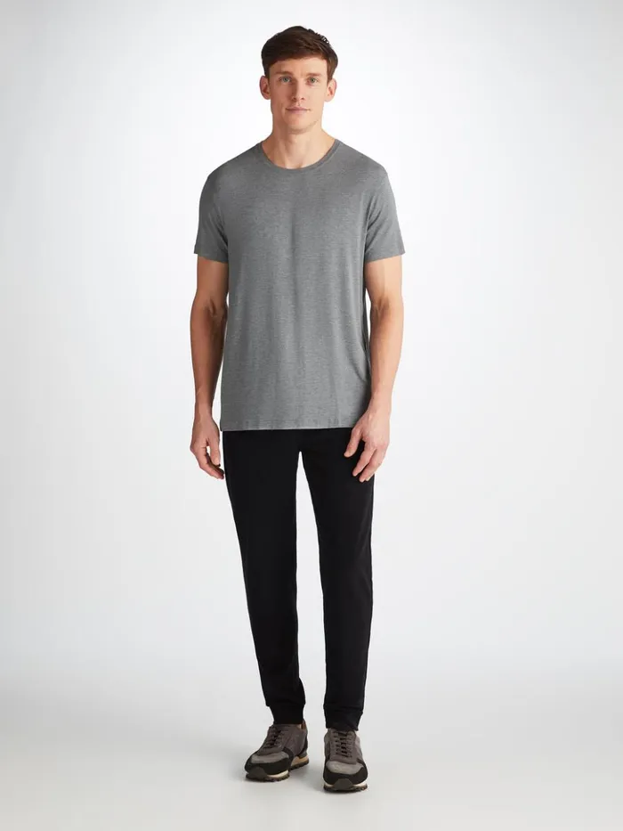 Men Sweatpants Isaac Terry Cotton Black Derek Rose Casual Pants