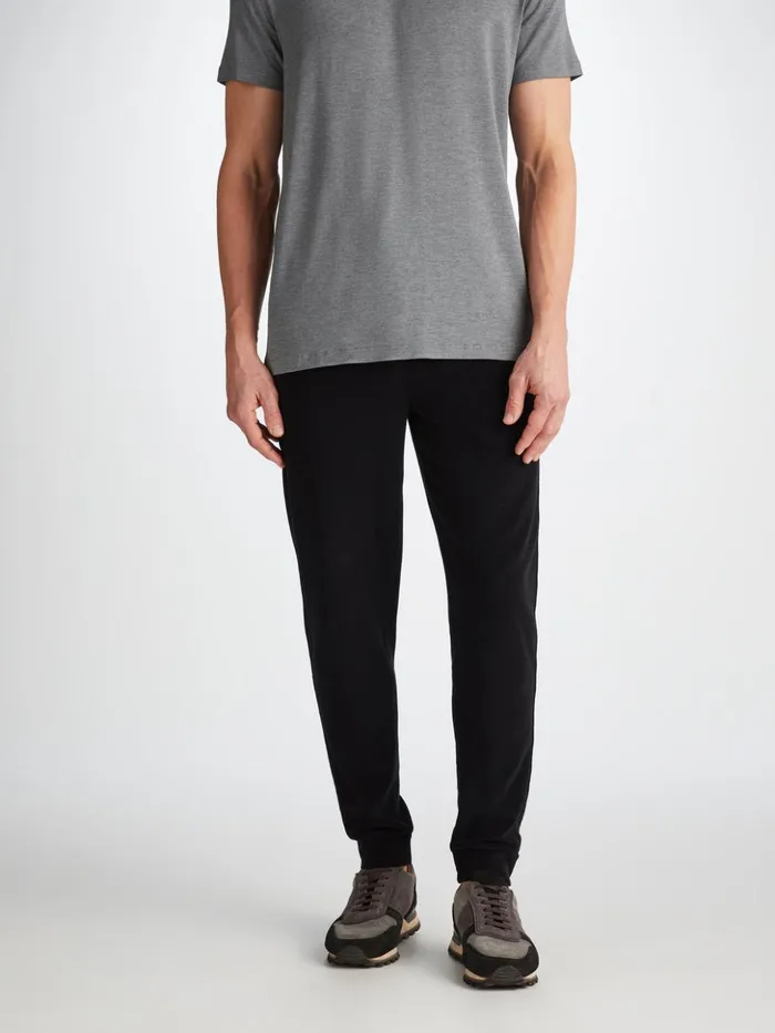 Men Sweatpants Isaac Terry Cotton Black Derek Rose Casual Pants