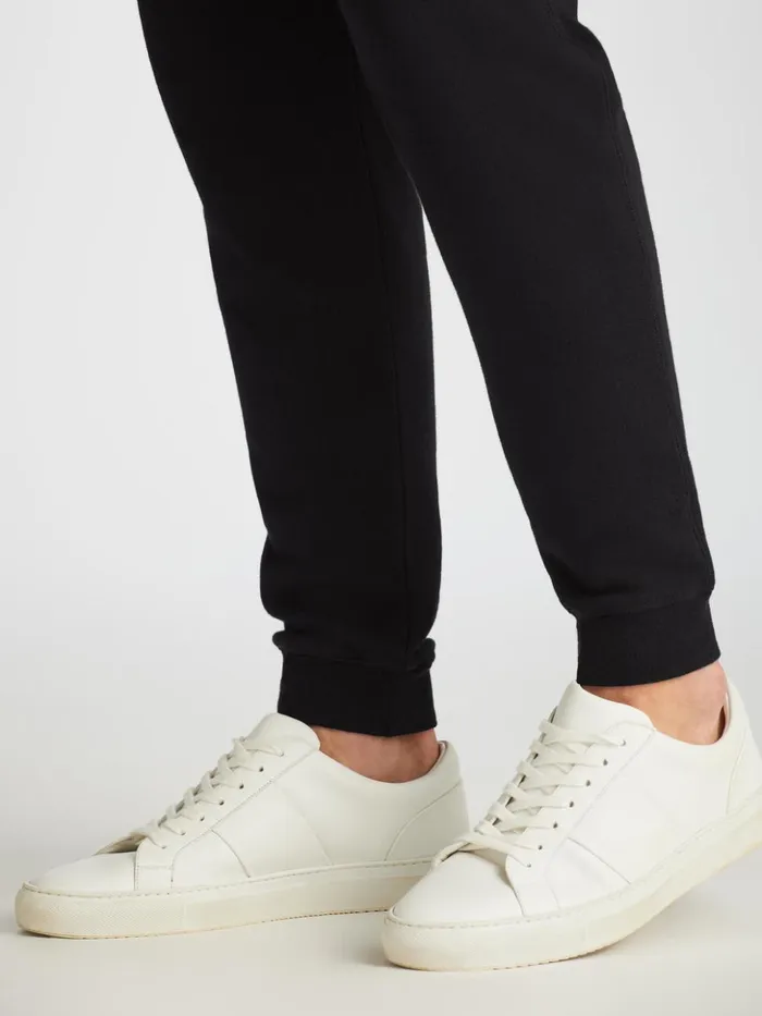 Men Sweatpants Quinn Cotton Modal Black Derek Rose Casual Pants