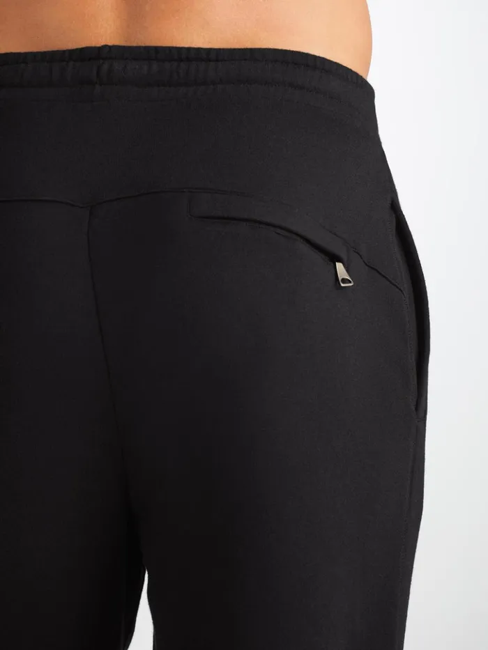 Men Sweatpants Quinn Cotton Modal Black Derek Rose Casual Pants