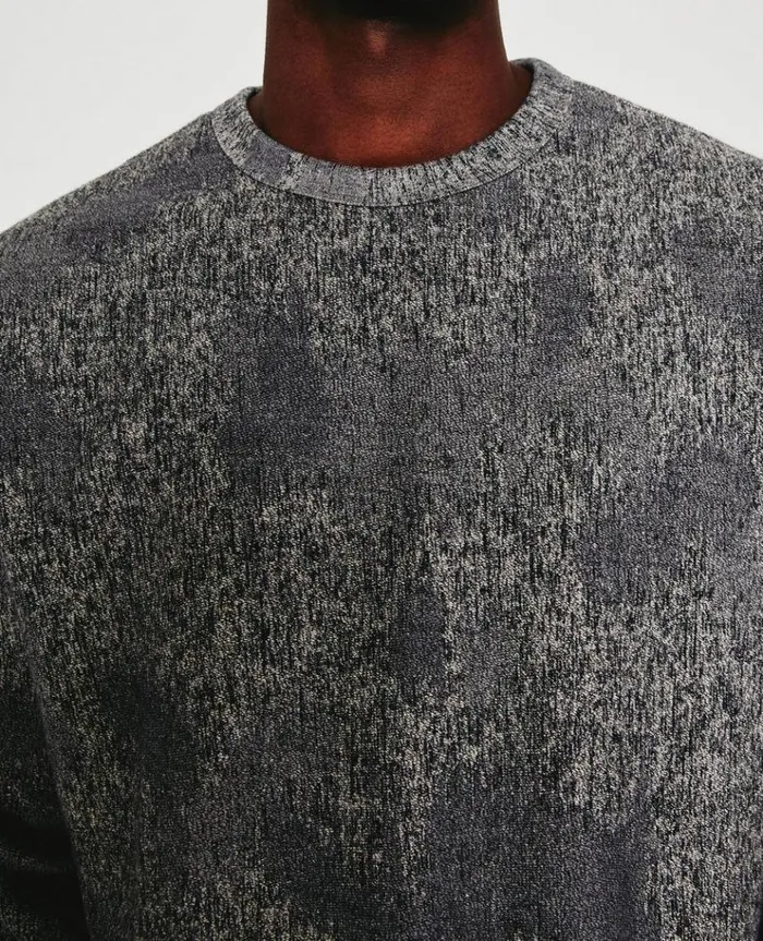 Men Sweatshirts AG Jeans Arc Crew Ikat Heather Grey Multi Men Sweatshirts AG Jeans Arc Crew Ikat Heather Grey Multi