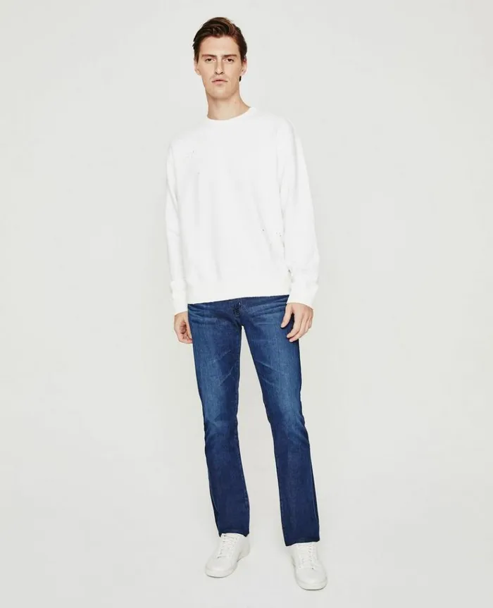 Men Sweatshirts AG Jeans Arc Crew Stone Dot White Multi Men Sweatshirts AG Jeans Arc Crew Stone Dot White Multi