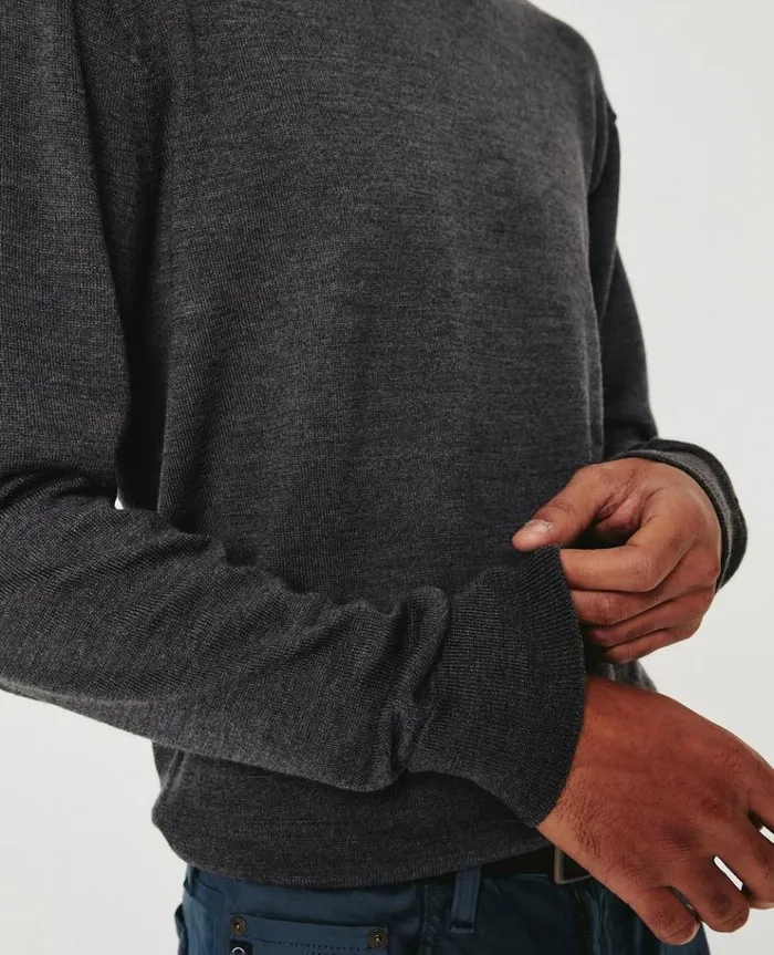 Men Sweatshirts AG Jeans Beck Crew Heather Charcoal Men Sweatshirts AG Jeans Beck Crew Heather Charcoal