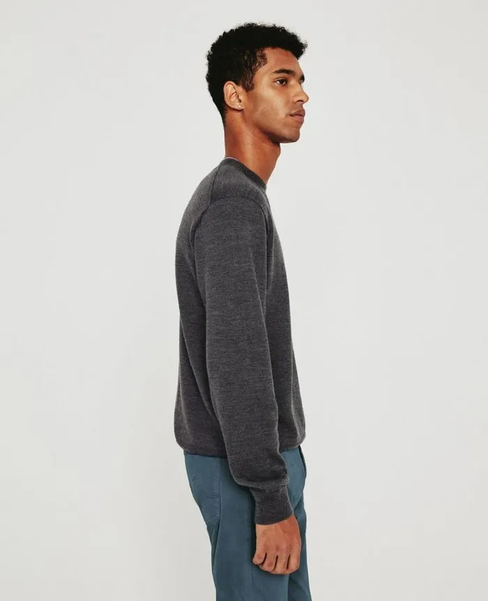 Men Sweatshirts AG Jeans Beck Crew Heather Charcoal Men Sweatshirts AG Jeans Beck Crew Heather Charcoal