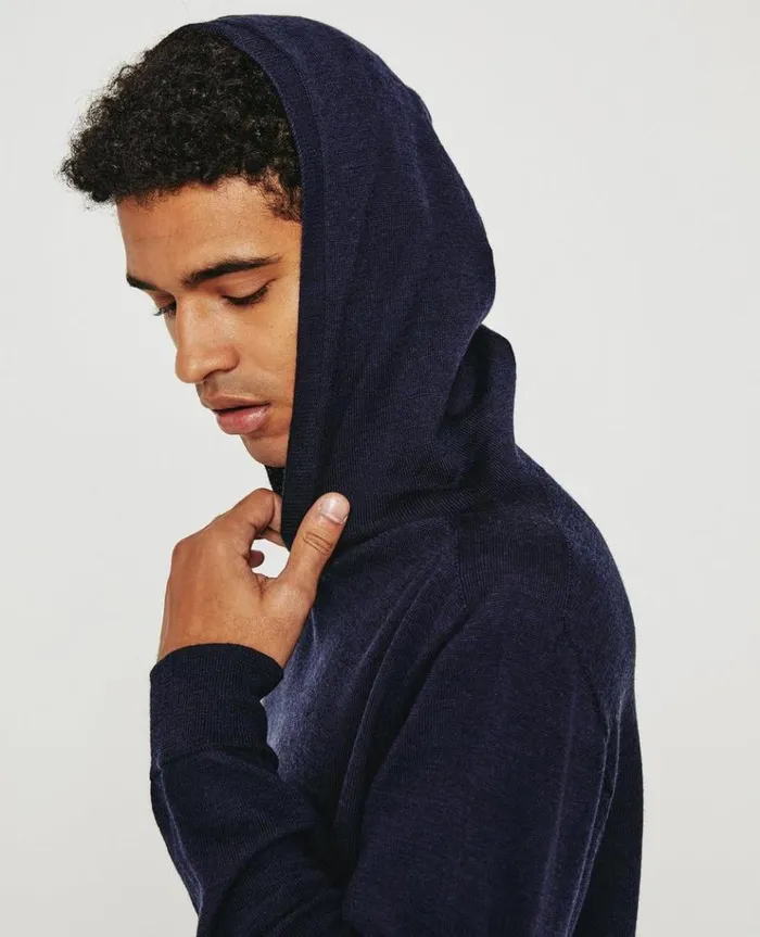 Men Sweatshirts AG Jeans Beck Hoodie Deep Navy Men Sweatshirts AG Jeans Beck Hoodie Deep Navy