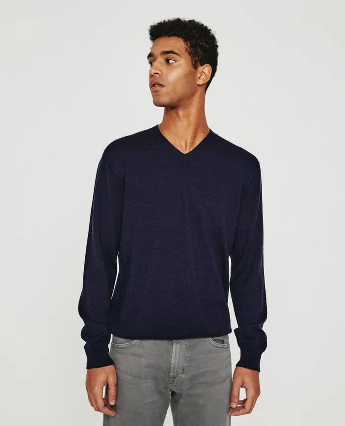 Men Sweatshirts AG Jeans Beck Vee Deep Navy