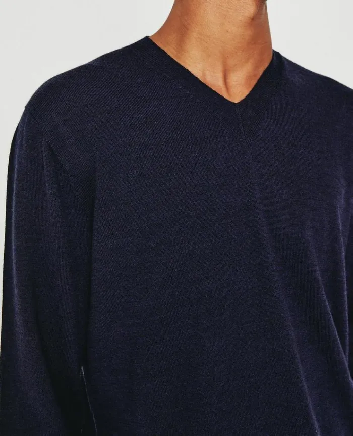 Men Sweatshirts AG Jeans Beck Vee Deep Navy Men Sweatshirts AG Jeans Beck Vee Deep Navy