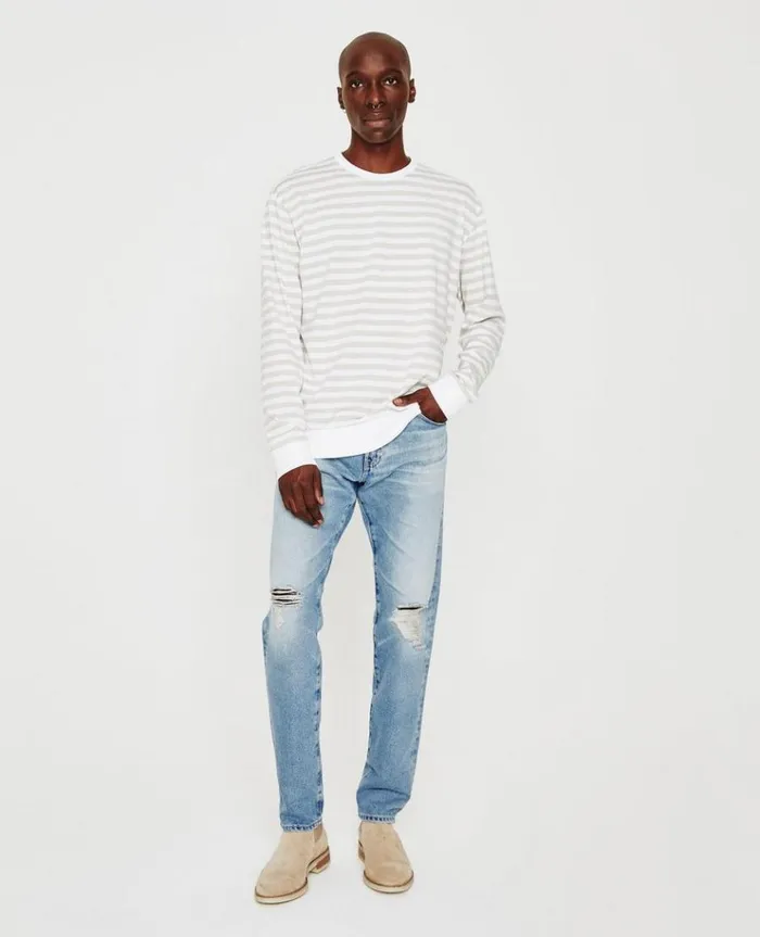 Men Sweatshirts AG Jeans Wesley Pullover True WhitePale Smoke Men Sweatshirts AG Jeans Wesley Pullover True WhitePale Smoke