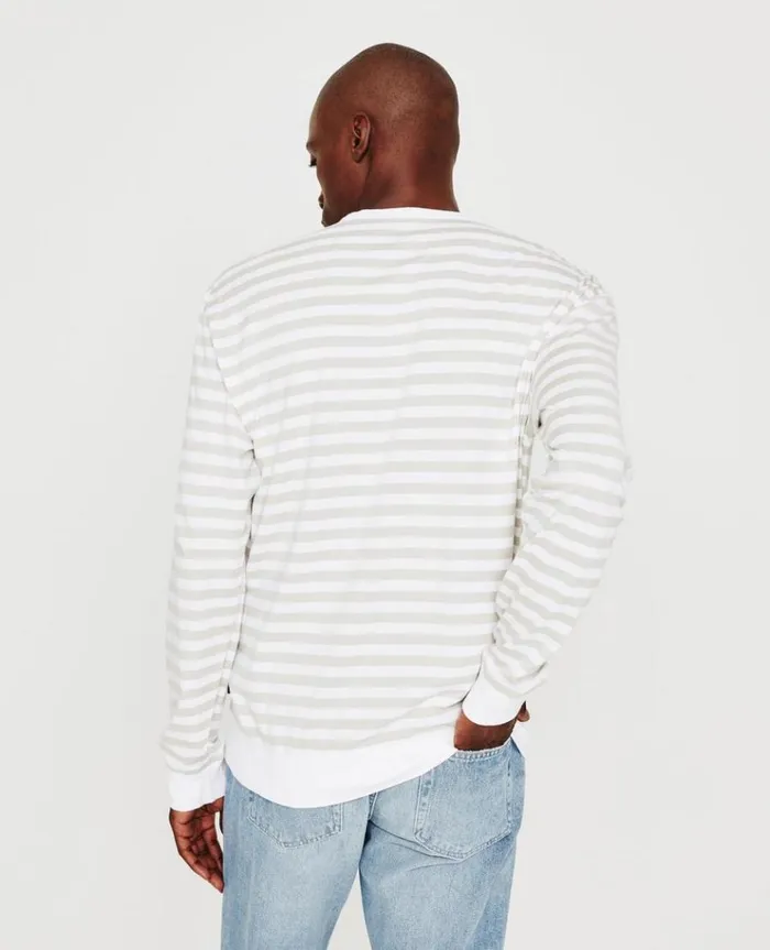 Men Sweatshirts AG Jeans Wesley Pullover True WhitePale Smoke Men Sweatshirts AG Jeans Wesley Pullover True WhitePale Smoke
