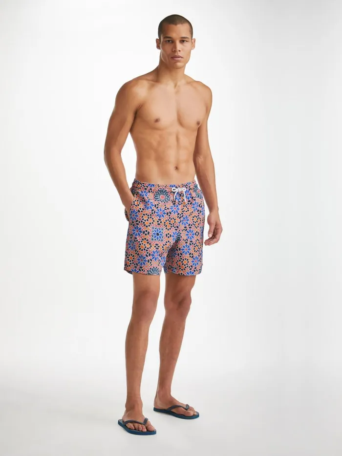 Men Swim Shorts Tropez 15 Multi Derek Rose Classic Fit Swim Shorts