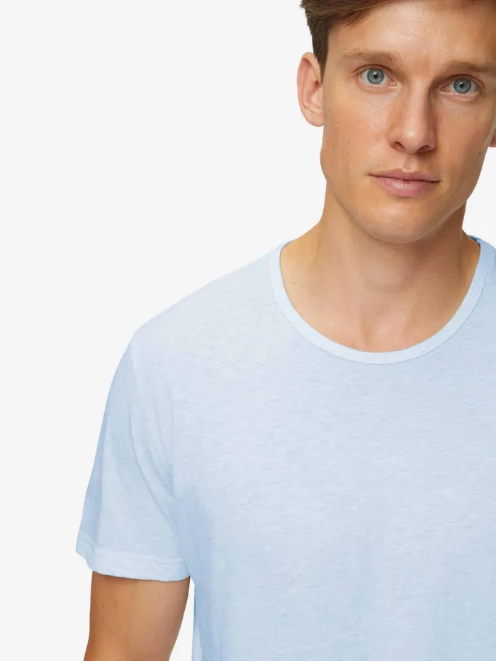 Men TShirt Reece Cotton Blue Derek Rose Short Sleeve TShirts