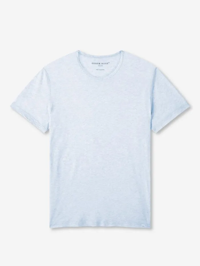 Men TShirt Reece Cotton Blue Derek Rose Short Sleeve TShirts
