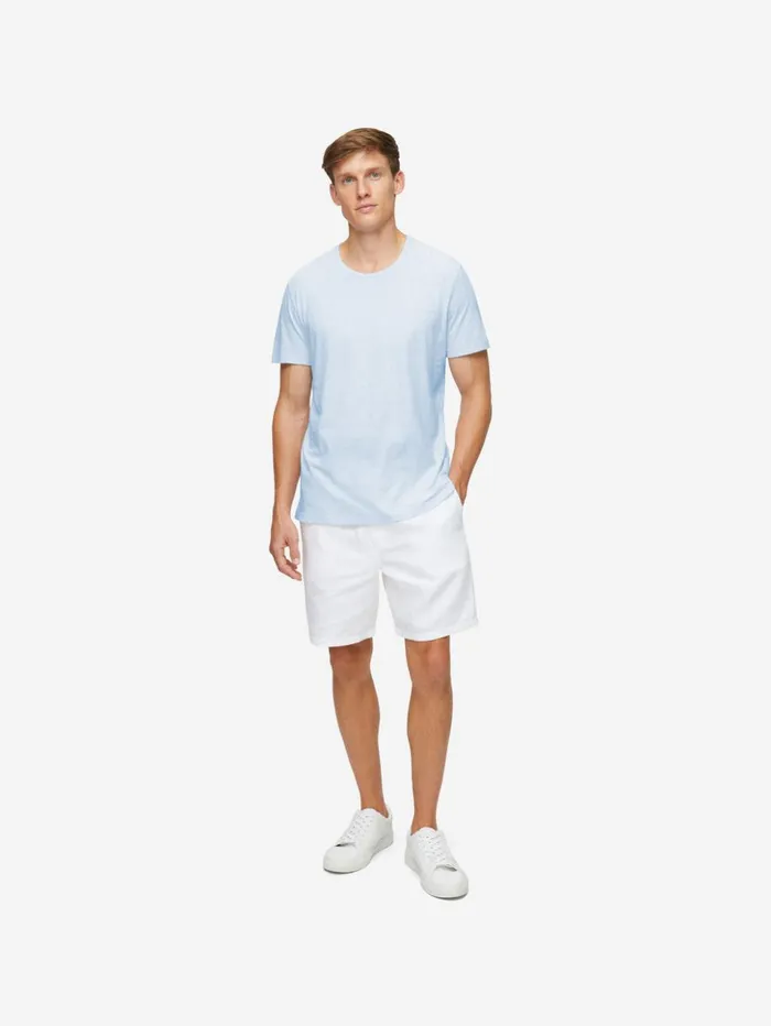 Men TShirt Reece Cotton Blue Derek Rose Short Sleeve TShirts