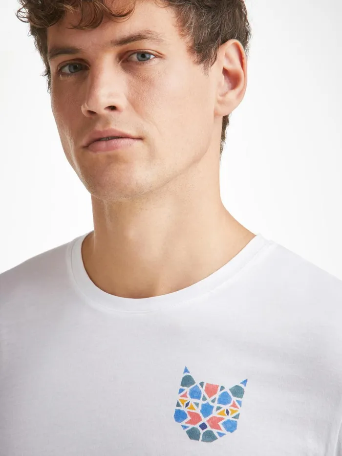 Men TShirt Ripley 17 Pima Cotton White Derek Rose Short Sleeve TShirts