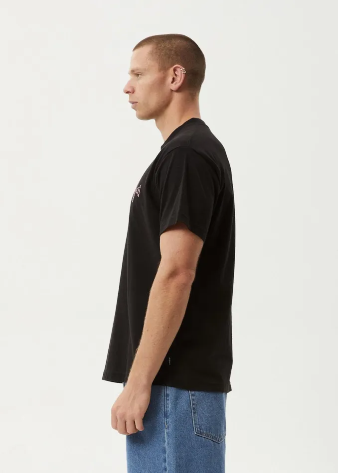 Men TShirts Afends AFENDS Mens Altered 8211 Heavy Weight Boxy Fit Tee 8211 Black
