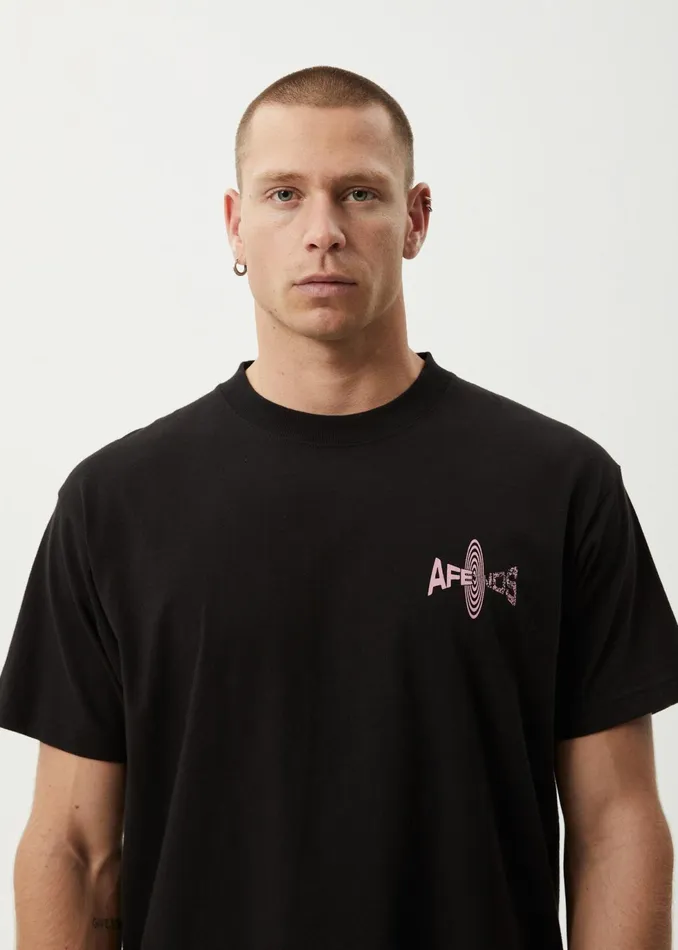 Men TShirts Afends AFENDS Mens Altered 8211 Heavy Weight Boxy Fit Tee 8211 Black