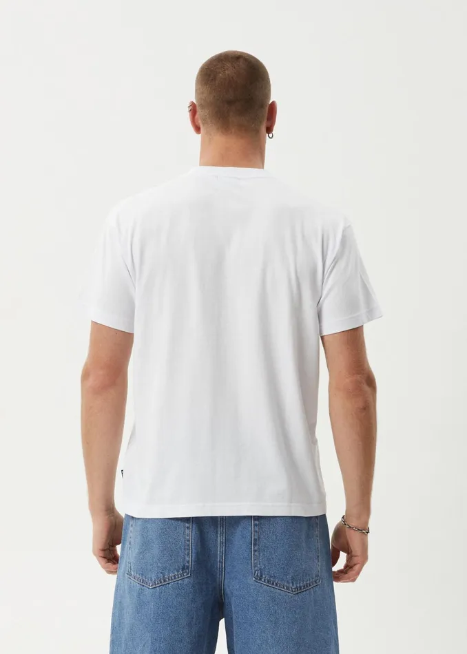 Men TShirts Afends AFENDS Mens Daisy Chain 8211 Boxy Fit Tee 8211 White