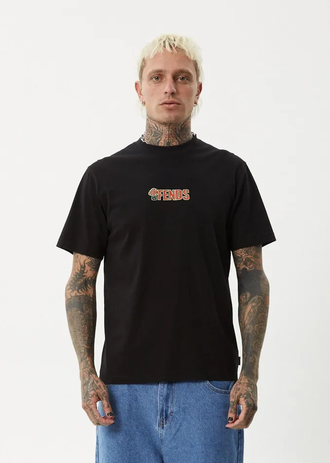 Men TShirts Afends AFENDS Mens Dosed 8211 Retro Fit Tee 8211 Black