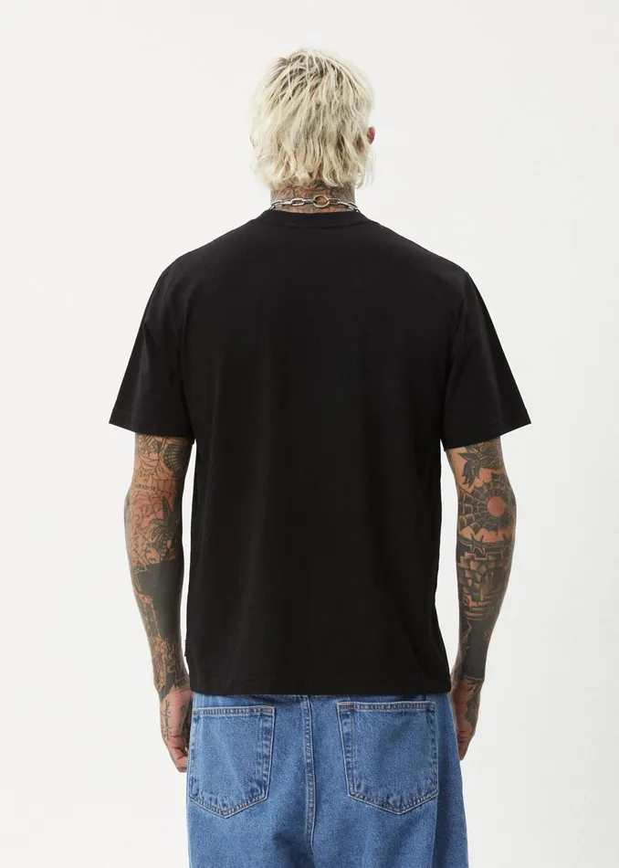 Men TShirts Afends AFENDS Mens Dosed 8211 Retro Fit Tee 8211 Black
