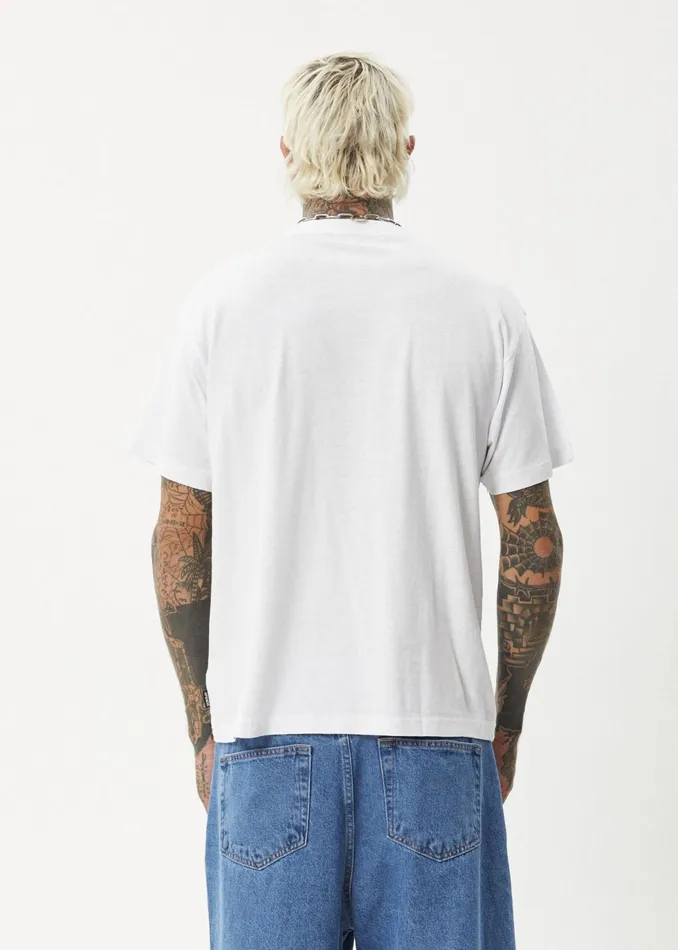 Men TShirts Afends AFENDS Mens Foundation 8211 Boxy Fit Tee 8211 White